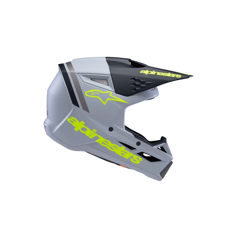 Laste motokrossikiiver Alpinestars S-M3 RADIUM matt hall-fluo kollane-must