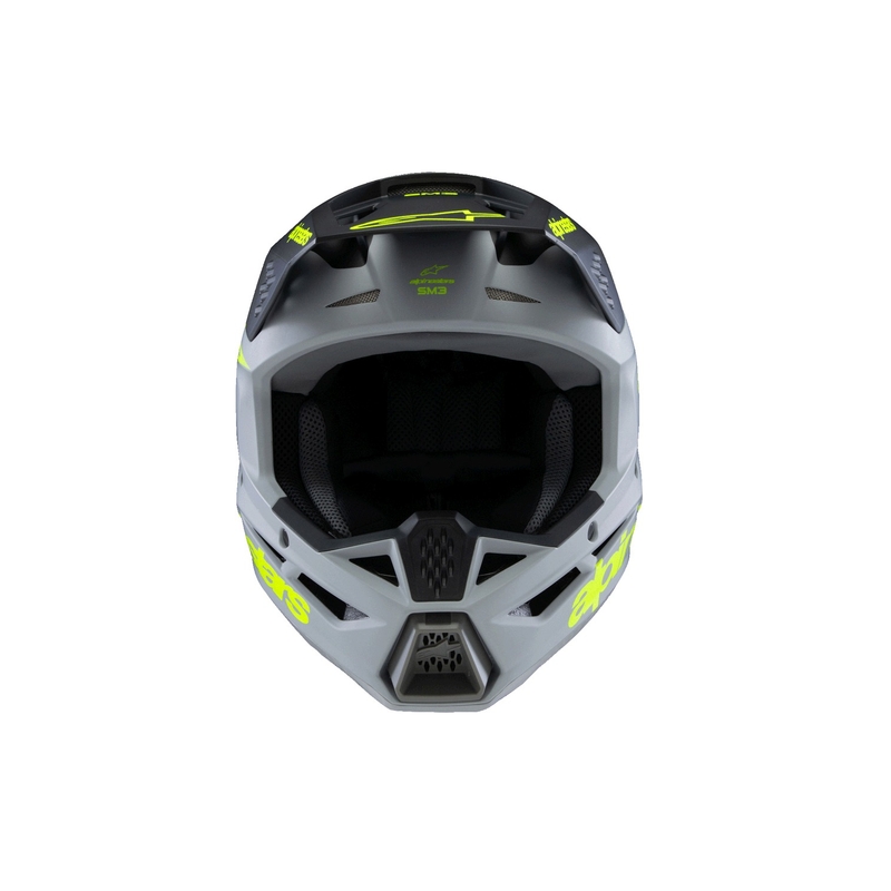 Laste motokrossikiiver Alpinestars S-M3 RADIUM matt hall-fluo kollane-must