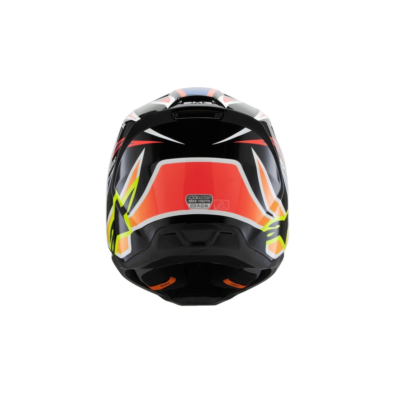 Alpinestars S-M3 WURX laste motokrossikiiver must-fluo kollane-sinine-punane
