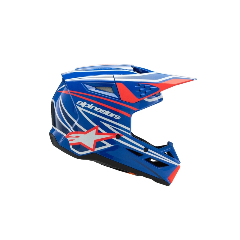 Alpinestars S-M3 WURX Sinine-punane-valge-must laste motokrossikiiver