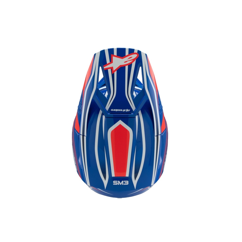 Alpinestars S-M3 WURX Sinine-punane-valge-must laste motokrossikiiver