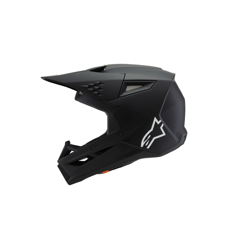 Alpinestars S-M3 Solid Black Matte Kids Motokross kiiver
