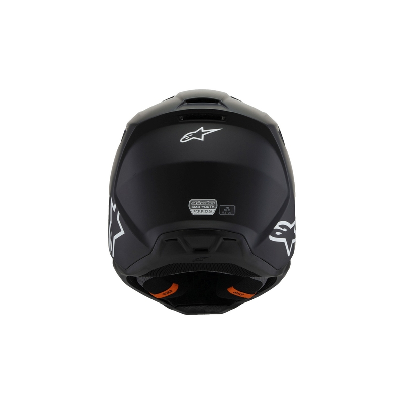 Alpinestars S-M3 Solid Black Matte Kids Motokross kiiver