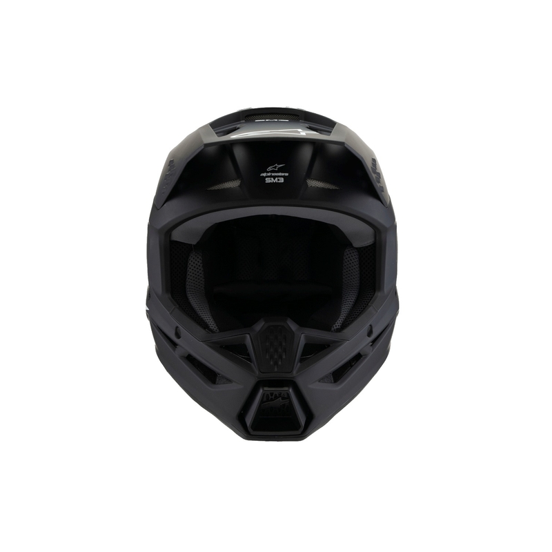Alpinestars S-M3 Solid Black Matte Kids Motokross kiiver