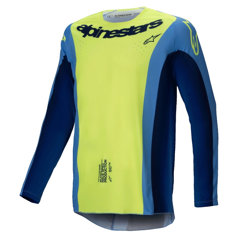 Alpinestars Techstar Melt fluo kollane-sinine motokrossitrikoo