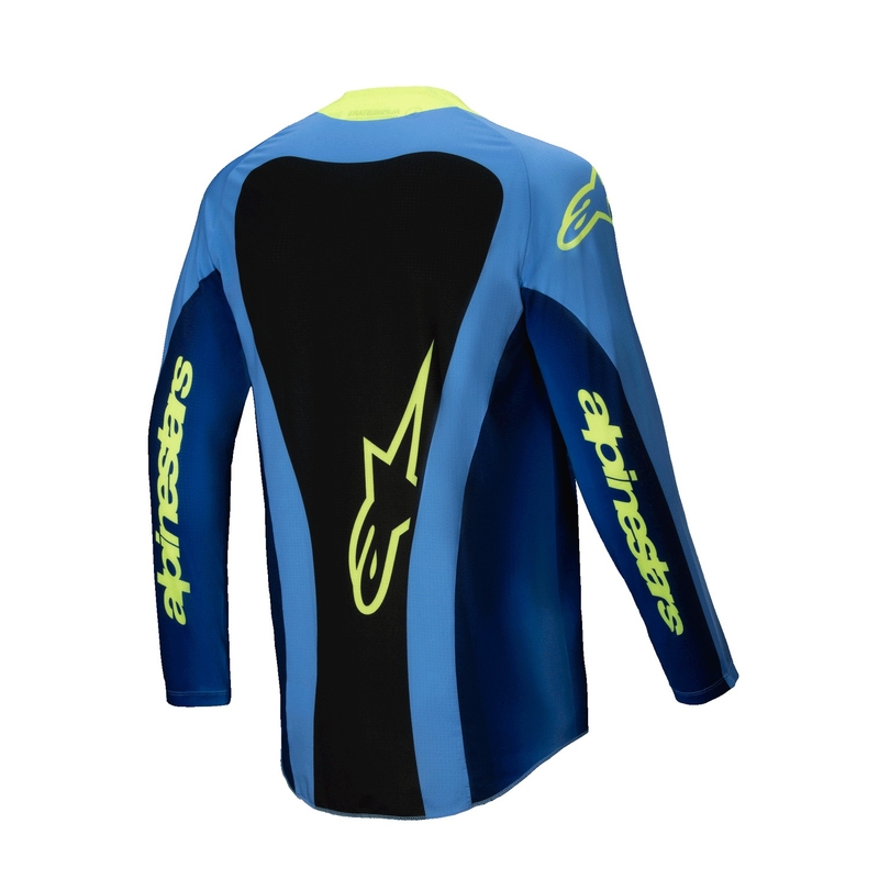 Alpinestars Techstar Melt fluo kollane-sinine motokrossitrikoo