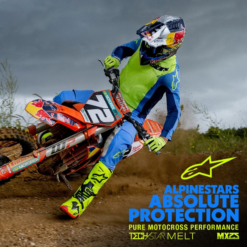 Alpinestars Techstar Melt fluo kollane-sinine motokrossitrikoo