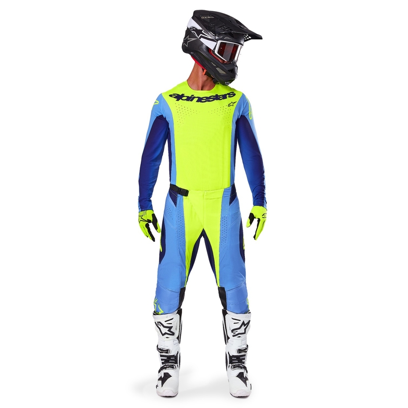 Alpinestars Techstar Melt fluo kollane-sinine motokrossitrikoo
