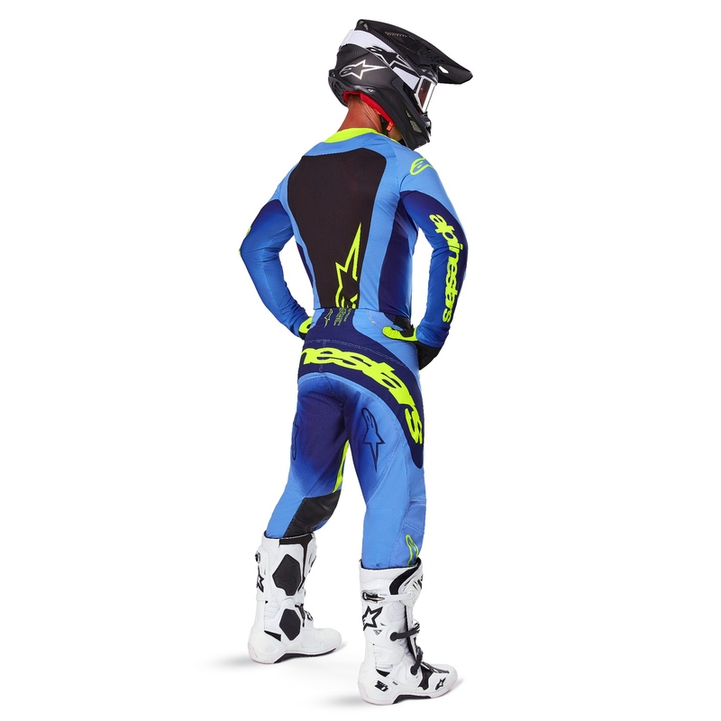 Alpinestars Techstar Melt fluo kollane-sinine motokrossitrikoo