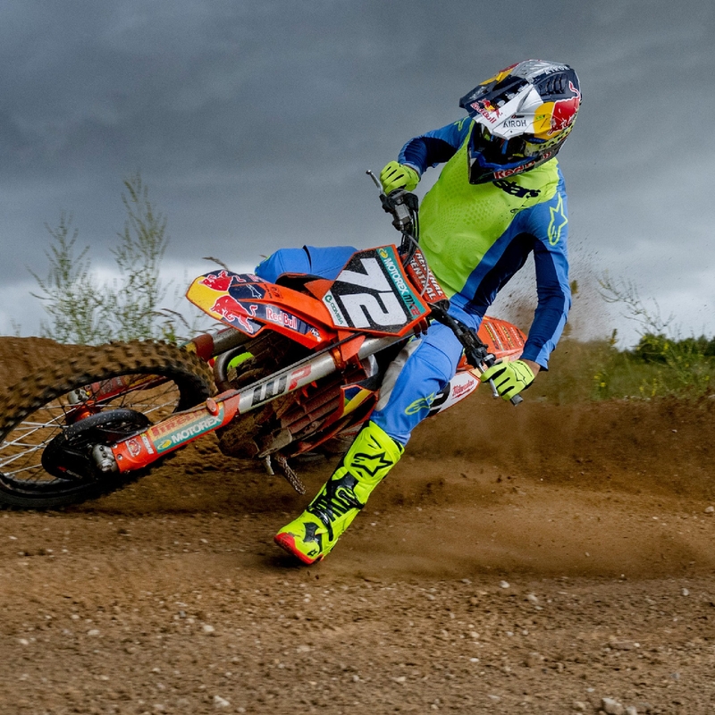 Alpinestars Techstar Melt fluo kollane-sinine motokrossitrikoo