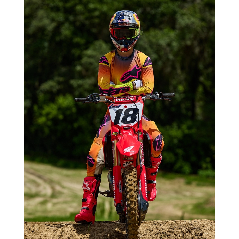 Motokrossitrikoo Alpinestars Supertech Lipan kollane-roosa