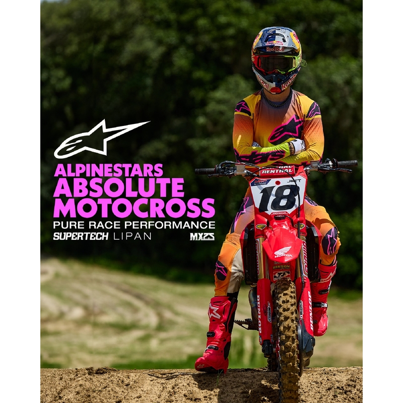 Motokrossitrikoo Alpinestars Supertech Lipan kollane-roosa