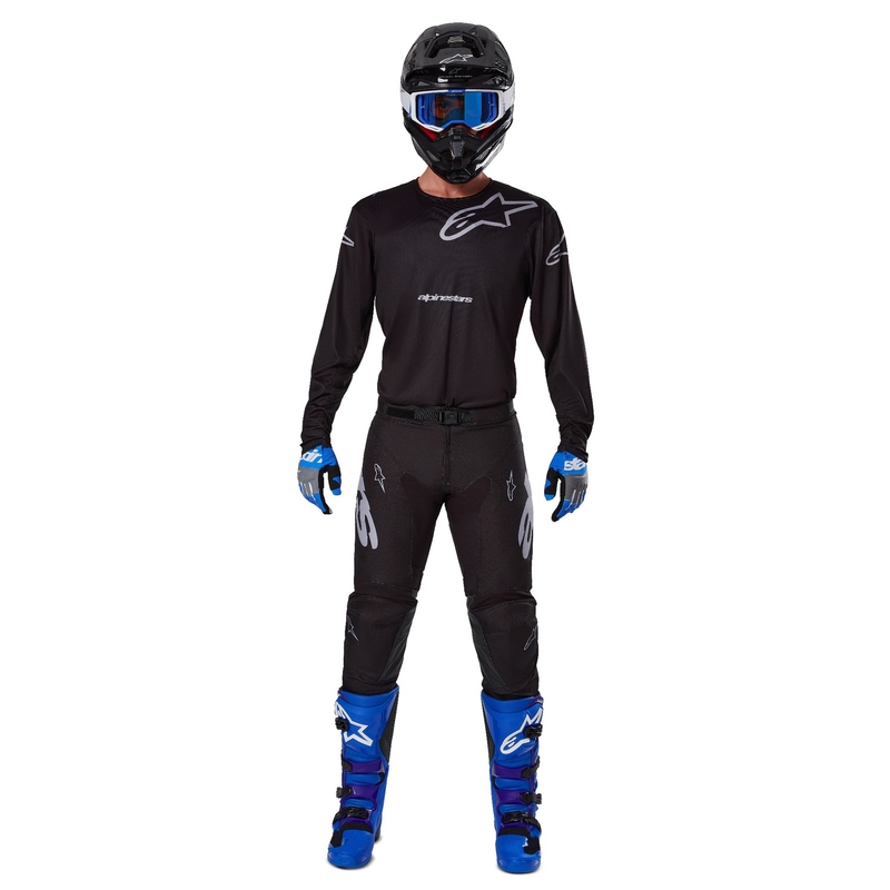 Alpinestars Racer Graphite motokrossitrikoo must ja hall