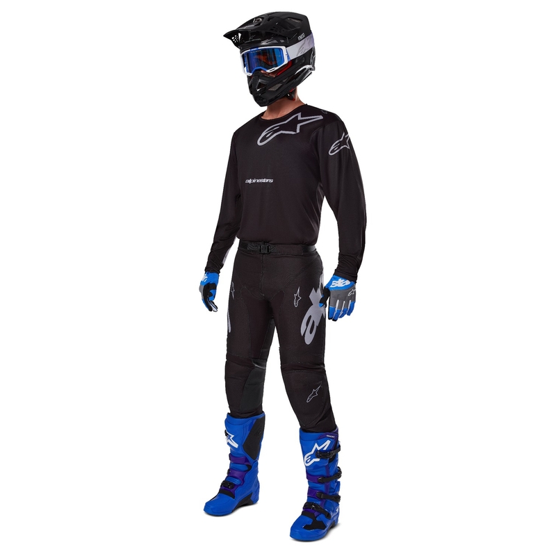 Alpinestars Racer Graphite motokrossitrikoo must ja hall