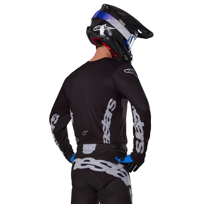 Alpinestars Racer Graphite motokrossitrikoo must ja hall