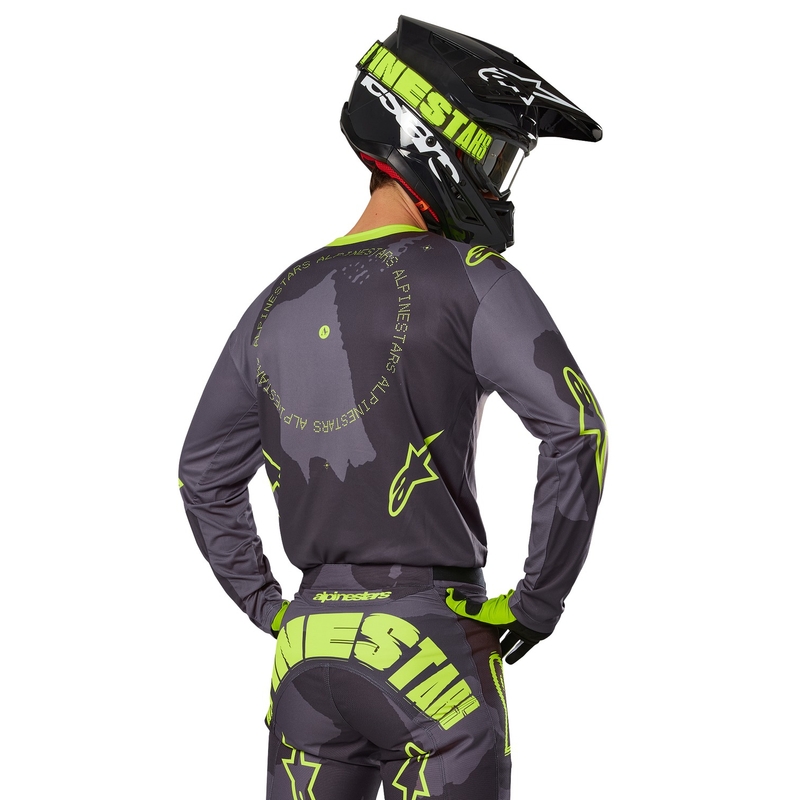 Alpinestars Racer Hollow tume camo-fluo kollane motokrossitrikoo