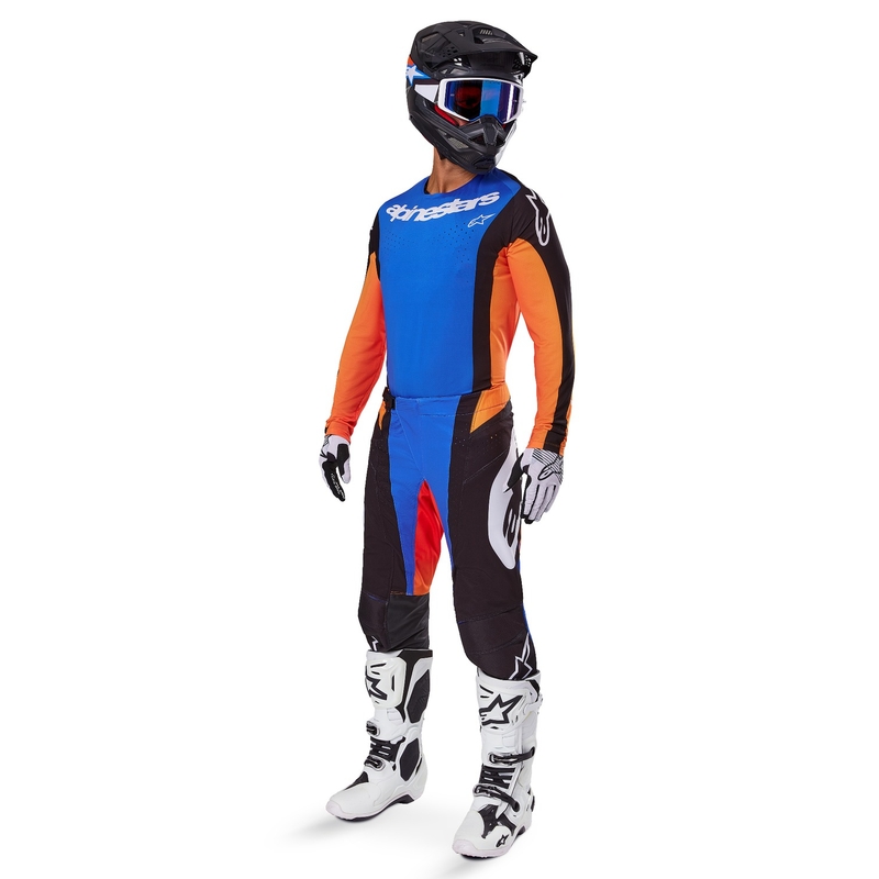 Alpinestars Techstar Melt motokrossipüksid oranž ja sinine