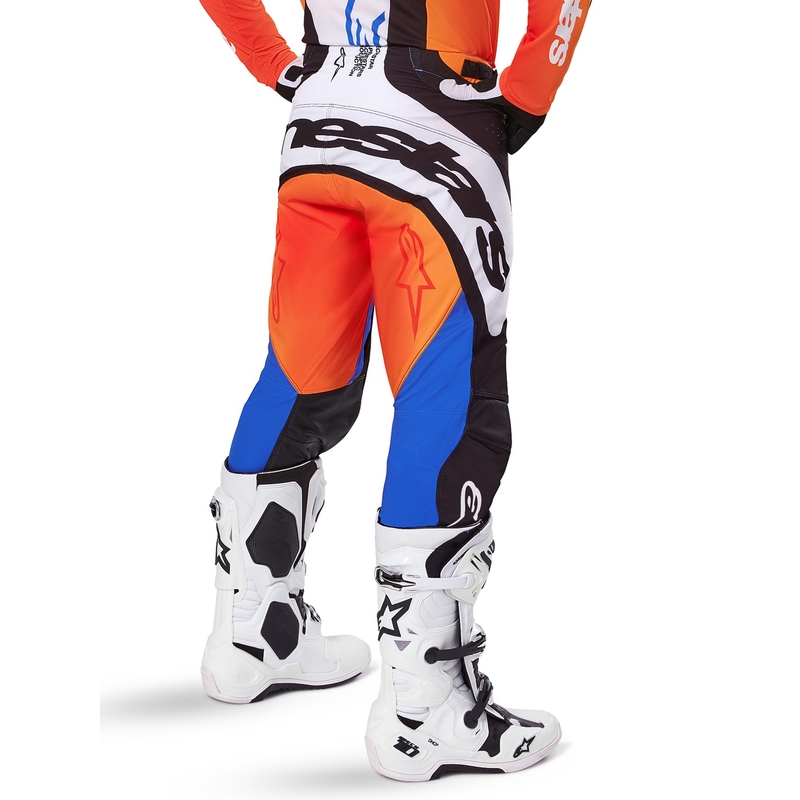 Alpinestars Techstar Melt motokrossipüksid oranž ja sinine