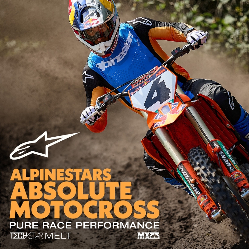 Alpinestars Techstar Melt motokrossipüksid oranž ja sinine