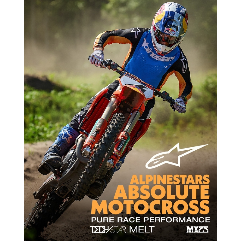 Alpinestars Techstar Melt motokrossipüksid oranž ja sinine