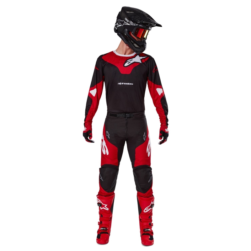 Alpinestars Racer Veil motokrossipüksid mustad ja punased