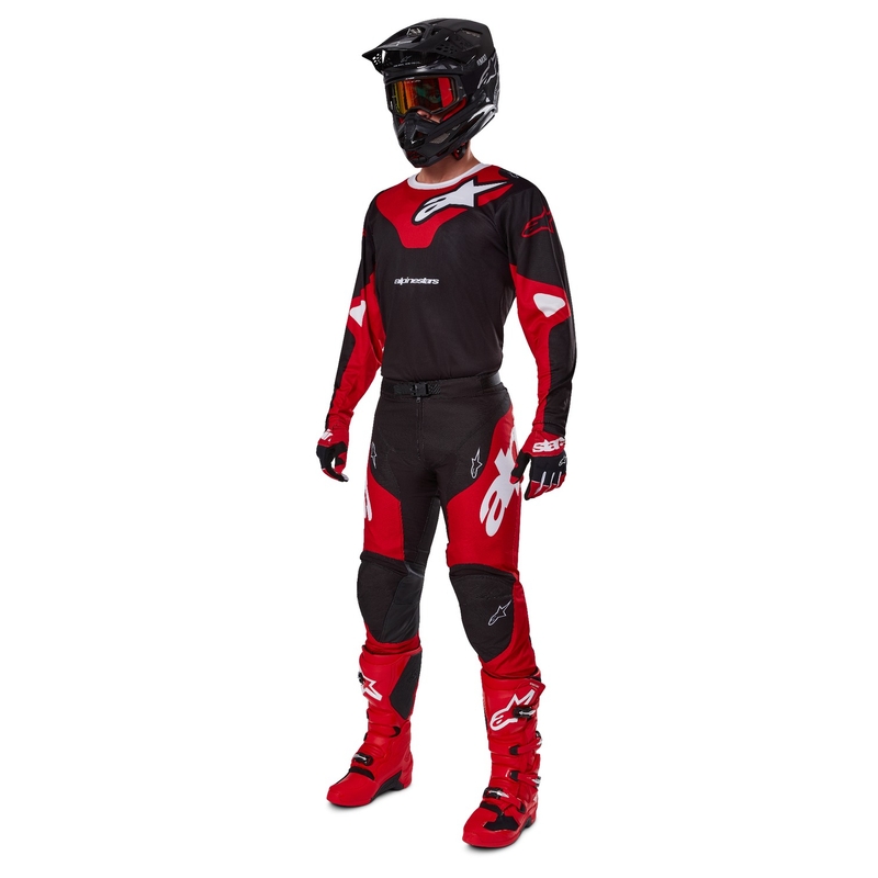 Alpinestars Racer Veil motokrossipüksid mustad ja punased