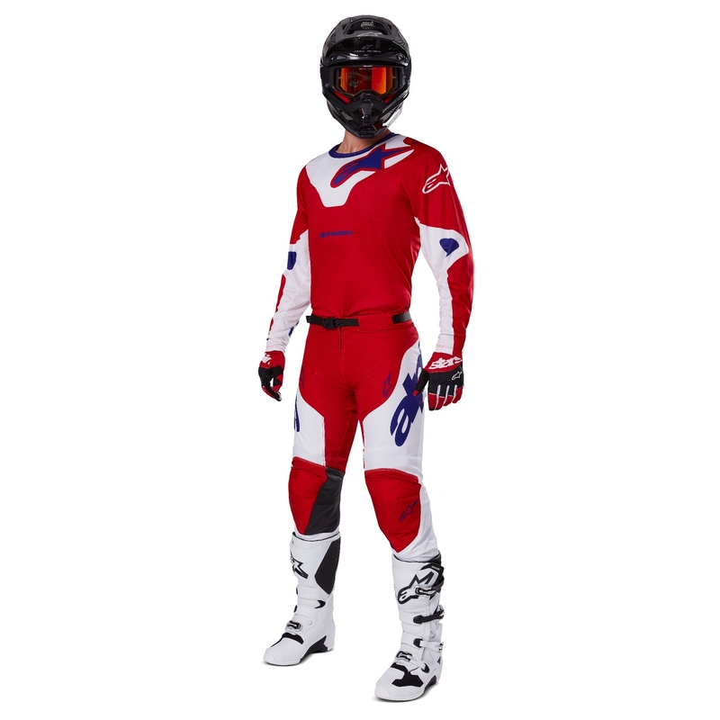 Alpinestars Racer Veil motokrossipüksid punane ja valge
