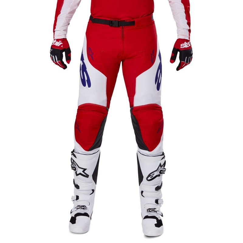 Alpinestars Racer Veil motokrossipüksid punane ja valge
