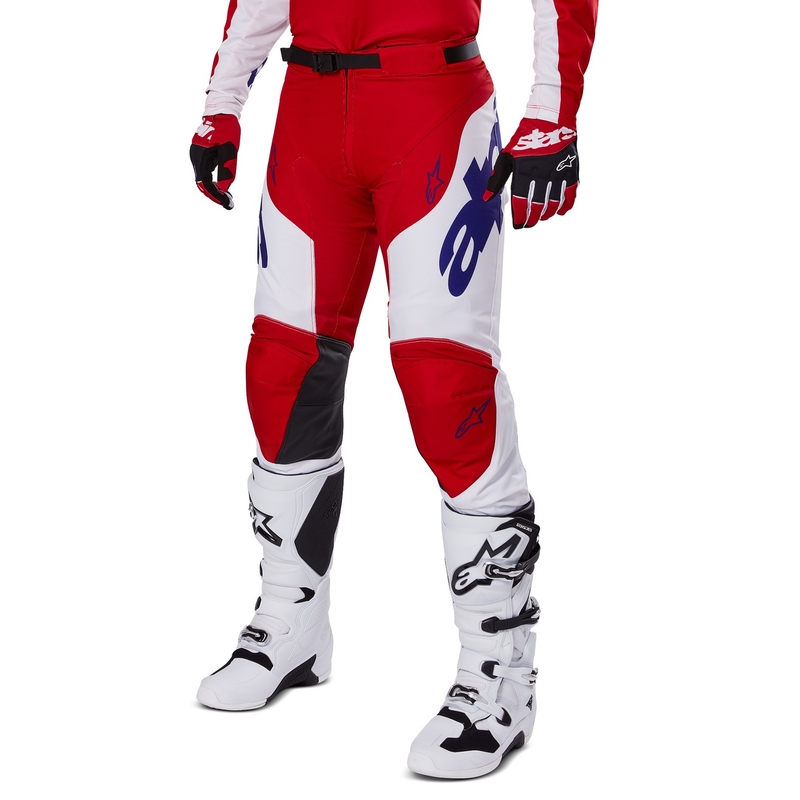 Alpinestars Racer Veil motokrossipüksid punane ja valge