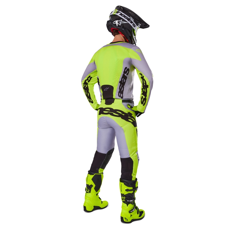 Alpinestars Racer Veil motokrossipüksid hallikas-fluo kollased