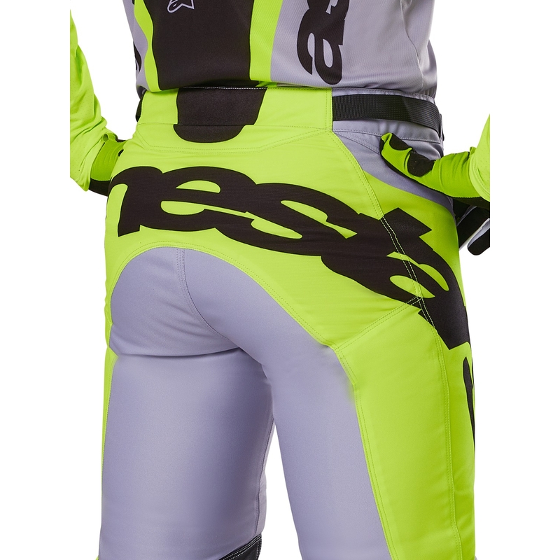 Alpinestars Racer Veil motokrossipüksid hallikas-fluo kollased