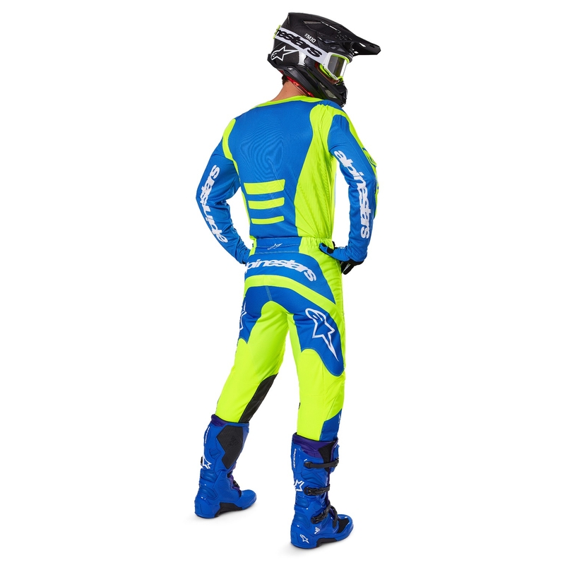 Alpinestars Fluid Haul motokrossipüksid fluo kollane-sinine