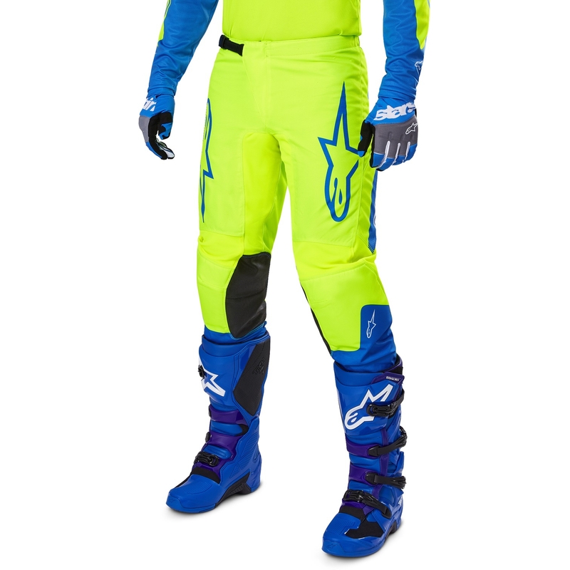 Alpinestars Fluid Haul motokrossipüksid fluo kollane-sinine