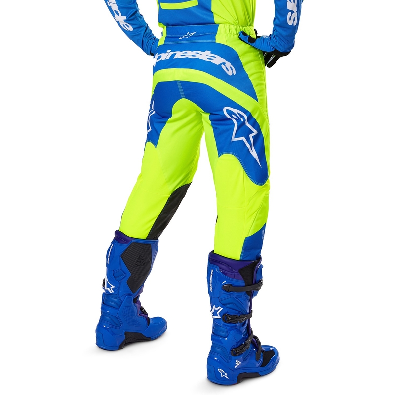 Alpinestars Fluid Haul motokrossipüksid fluo kollane-sinine