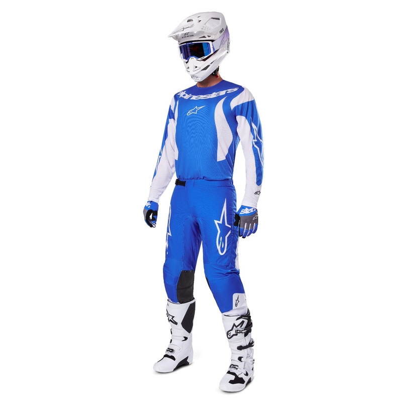Motokrosové kalhoty Alpinestars Fluid Haul modro-bílé
