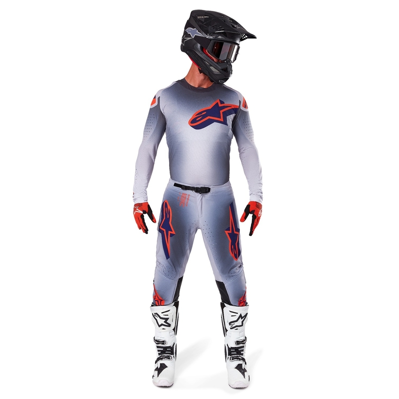 Alpinestars Supertech Lipan motokrossipüksid halli-fluororanžid