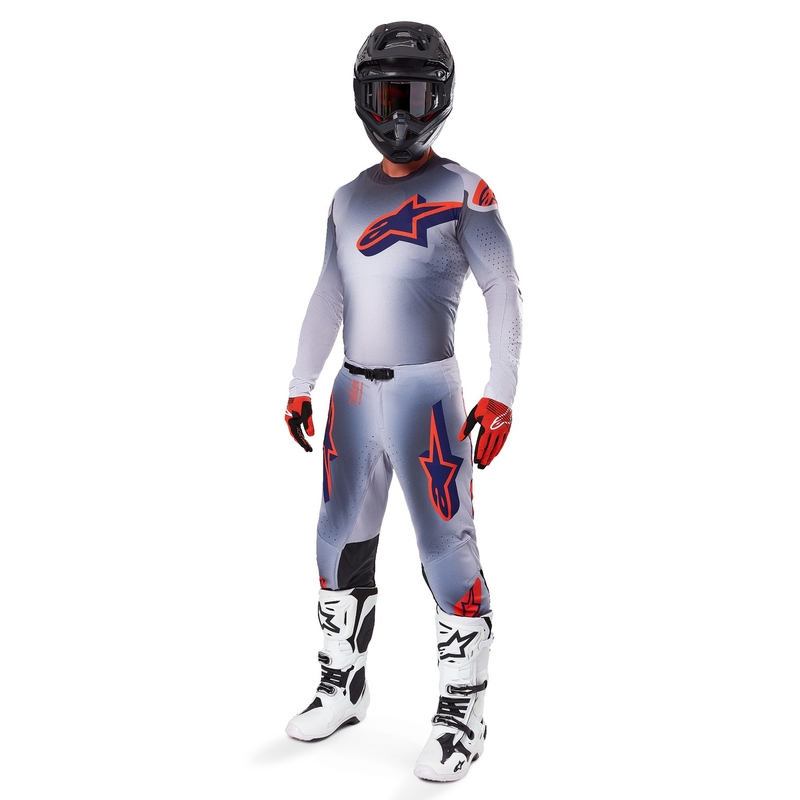 Alpinestars Supertech Lipan motokrossipüksid halli-fluororanžid