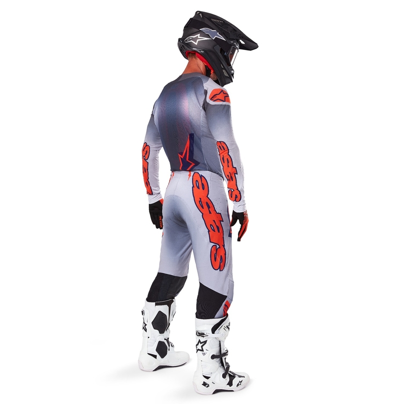 Alpinestars Supertech Lipan motokrossipüksid halli-fluororanžid