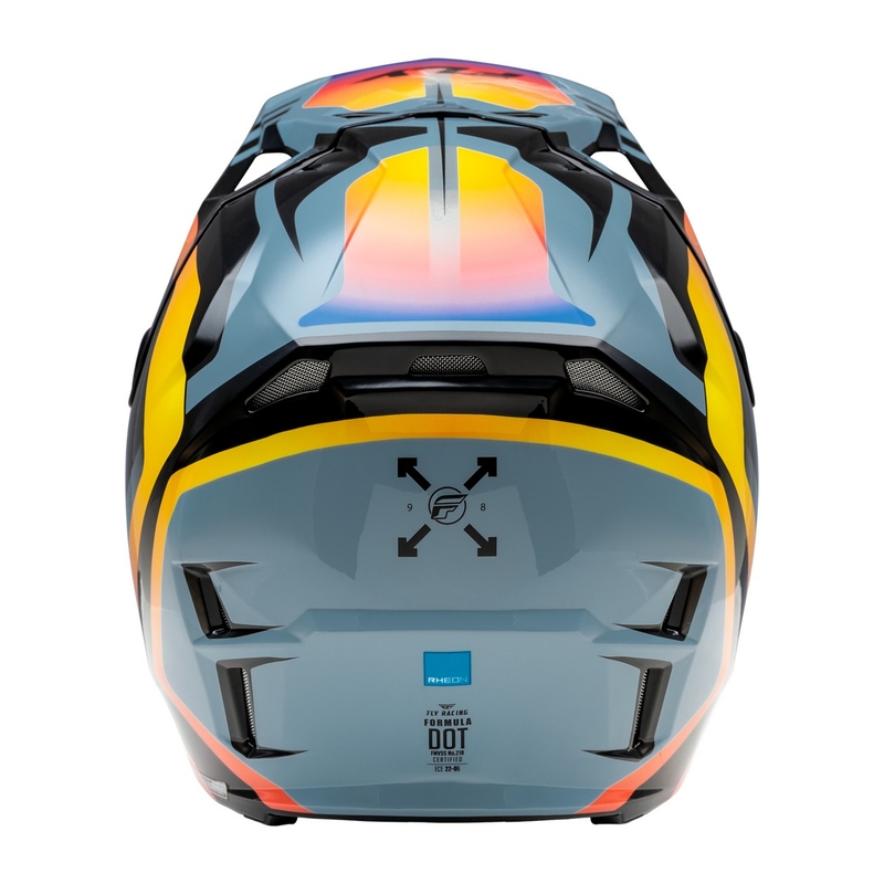 Motokross kiiver FLY Racing Formula CP must-hallitus-ruudukaar