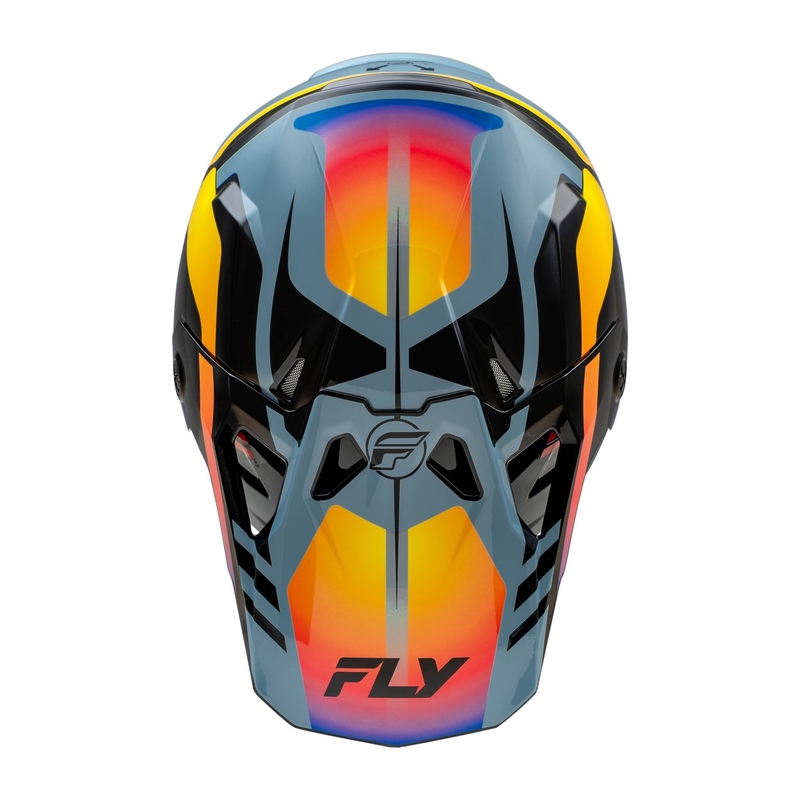 Motokross kiiver FLY Racing Formula CP must-hallitus-ruudukaar