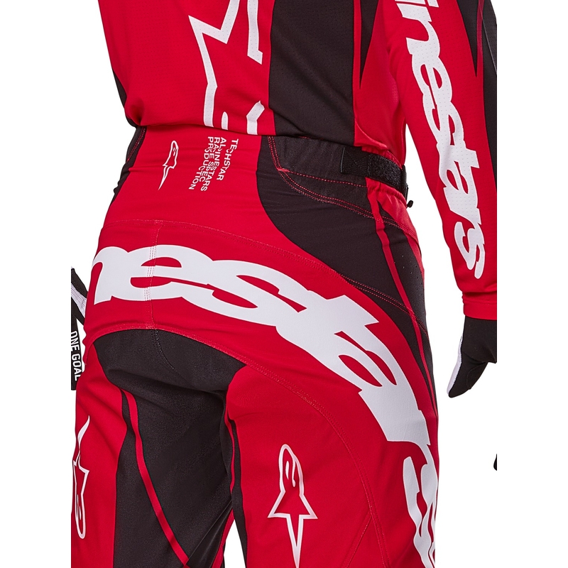 Motokrosové kalhoty Alpinestars Techstar Dreem červeno-černé
