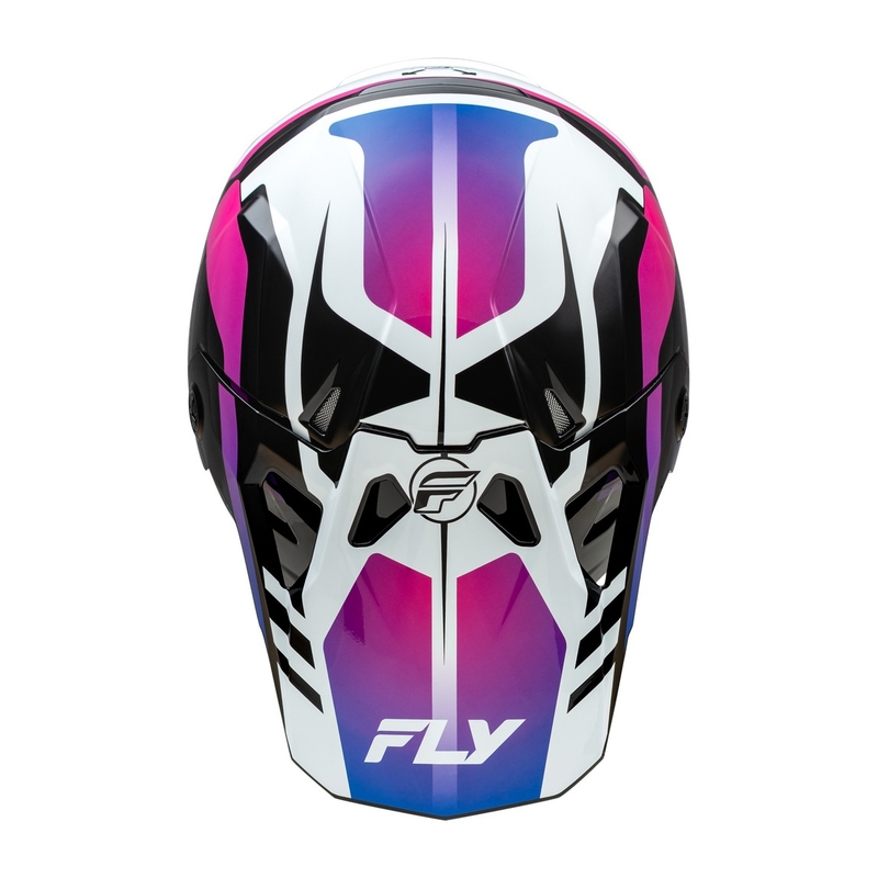 Motokrossikiiver FLY Racing Formula CP valge-must-lilla kiiver