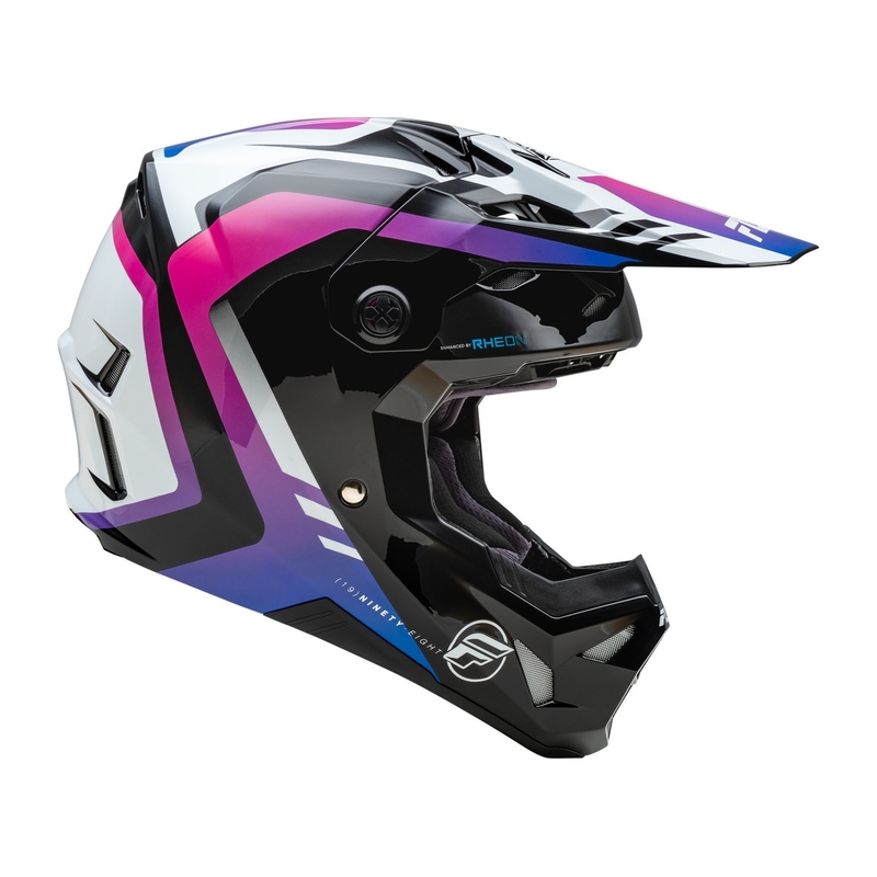 Motokrossikiiver FLY Racing Formula CP valge-must-lilla kiiver