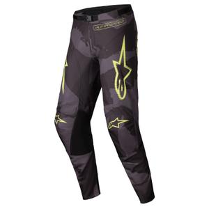 Alpinestars Racer Hollow motokrossipüksid tumedad camo-fluo kollased