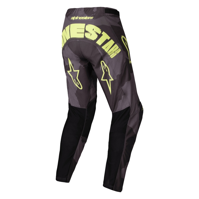 Alpinestars Racer Hollow motokrossipüksid tumedad camo-fluo kollased