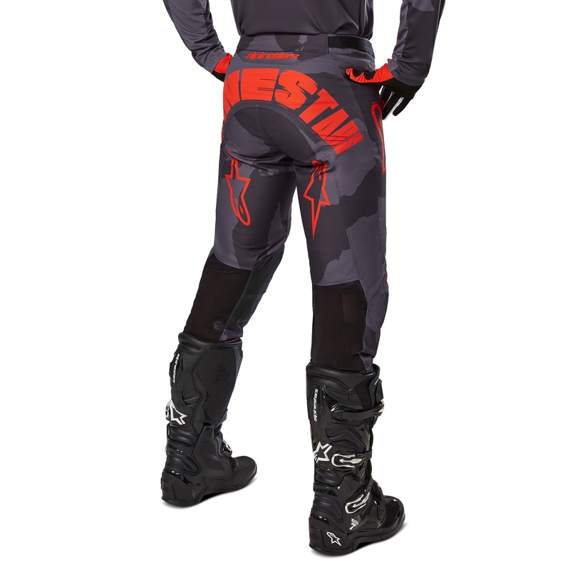 Alpinestars Racer Hollow motokrossipüksid hallid kamo-fluo oranžid