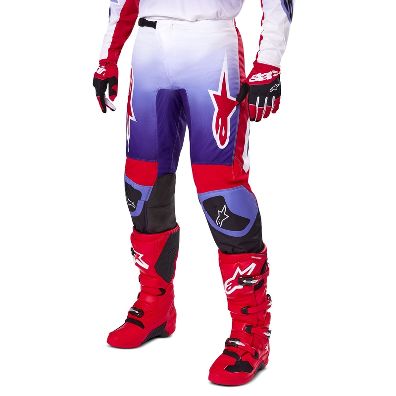 Motokrosové kalhoty Alpinestars Fluid Wurx fialovo-červené