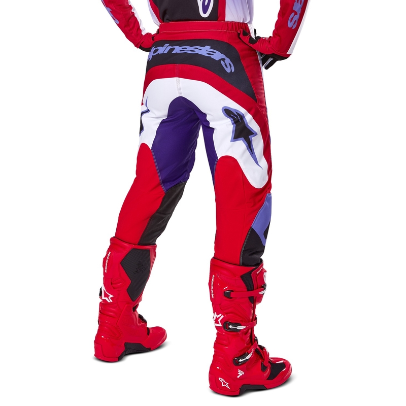 Motokrosové kalhoty Alpinestars Fluid Wurx fialovo-červené