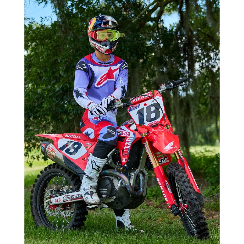 Motokrosové kalhoty Alpinestars Fluid Wurx fialovo-červené