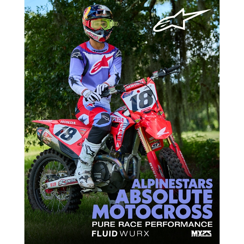 Motokrosové kalhoty Alpinestars Fluid Wurx fialovo-červené